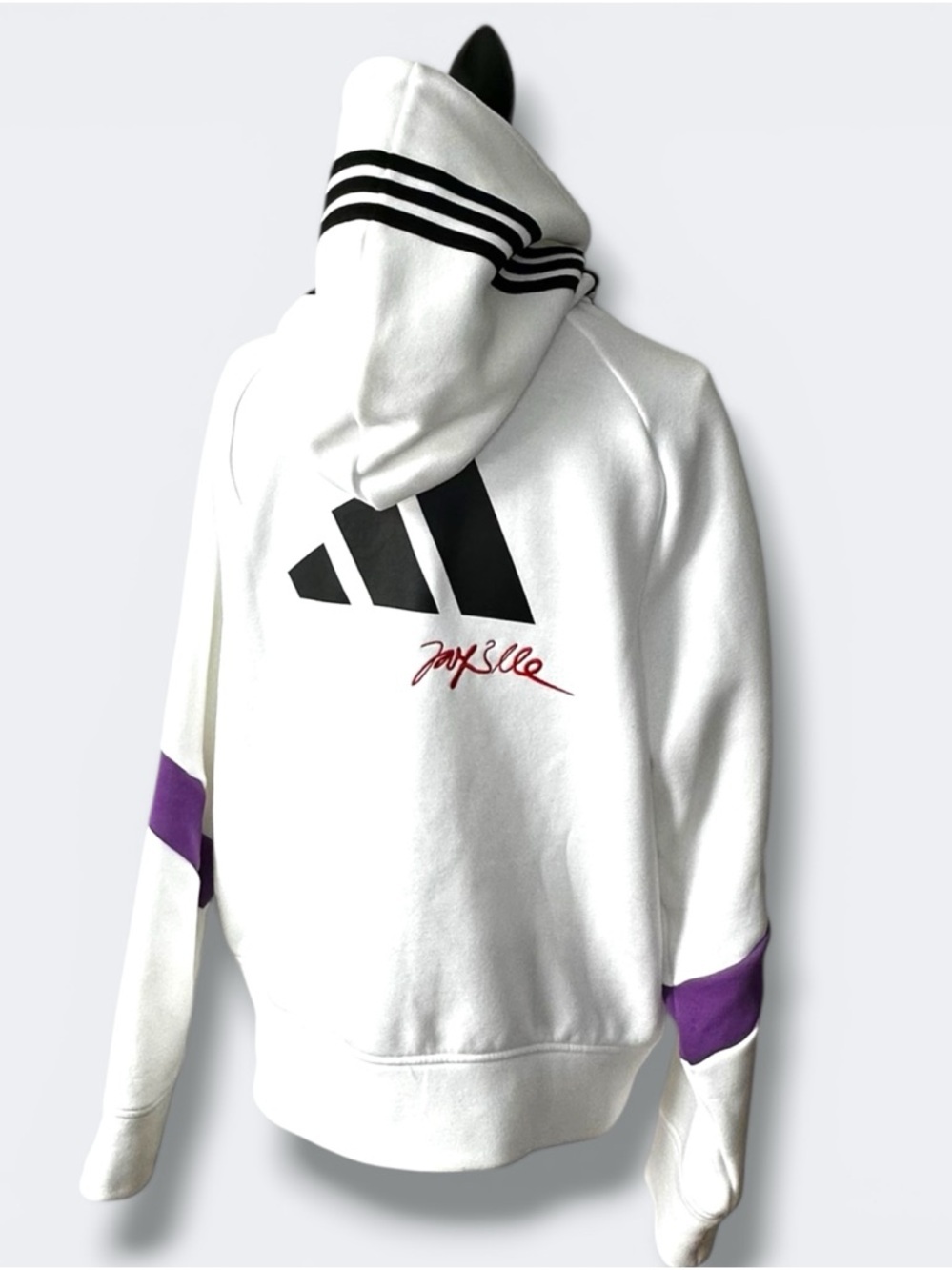 NWOT adidas x JAY3LLE Knit Golf Full Zip Hoodie White Purple Johan Lindeberg L - Picture 10 of 14